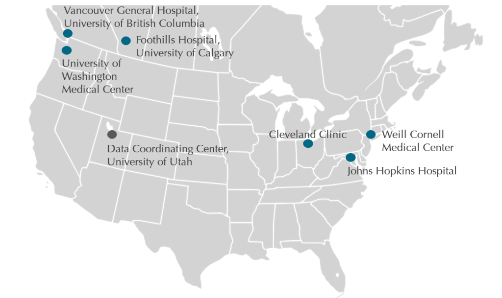 Adult Hydrocephalus Clinical Research Network locations