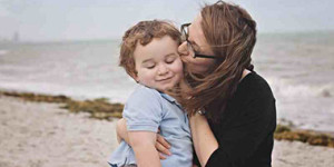 Susan Fiorella, hydrocephalus advocate, with her son.