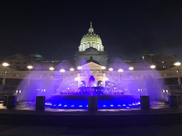 PA State Capitol BLUE 3